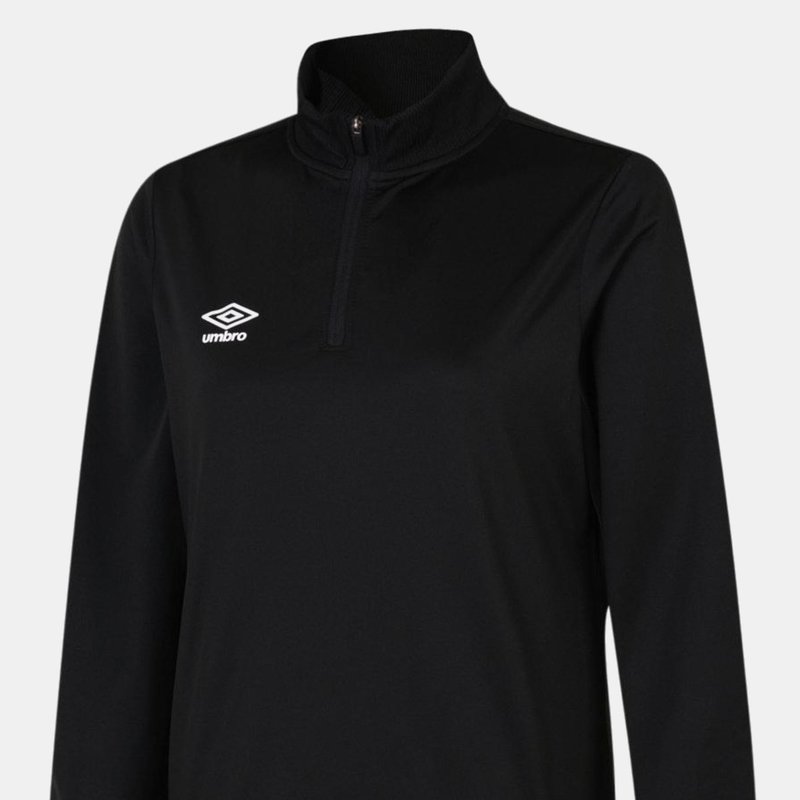 Umbro Womens/ladies Club Essential Half Zip Sweatshirt In Black