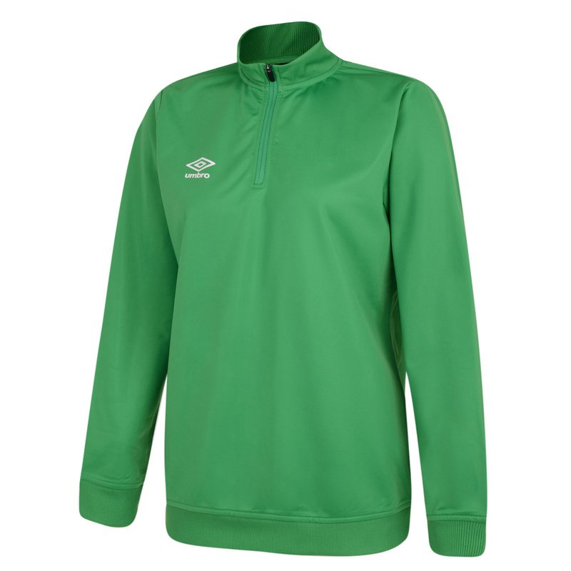Umbro Womens/ladies Club Essential Half Zip Sweatshirt In Green