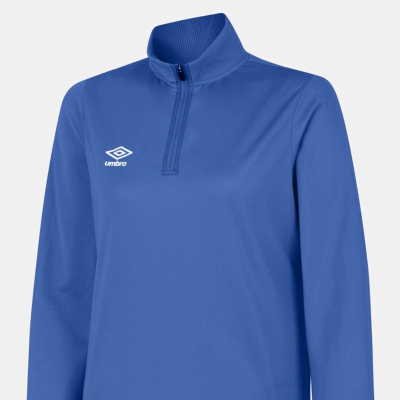 Umbro Womens/ladies Club Essential Half Zip Sweatshirt In Blue