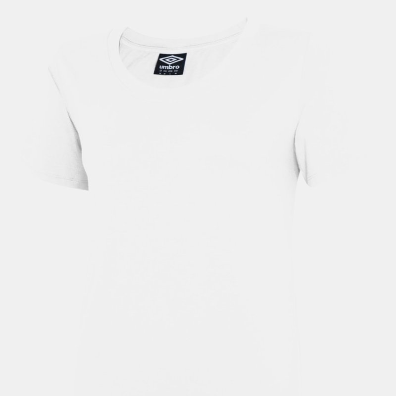 Umbro Womens/ladies Club Leisure T-shirt In White