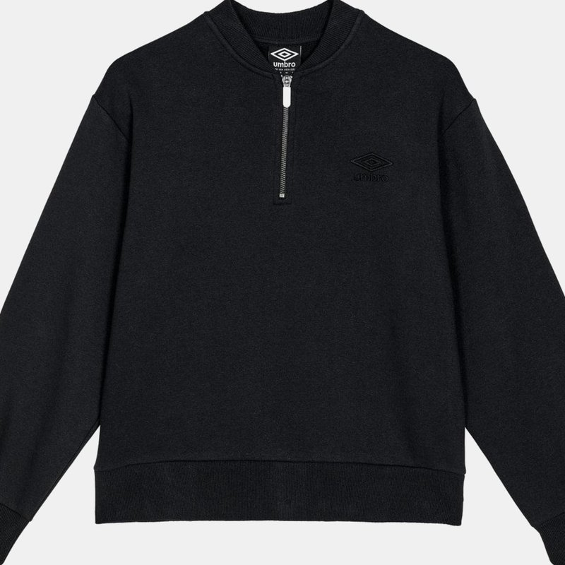 Umbro Womens/ladies Core Half Zip Sweatshirt In Black