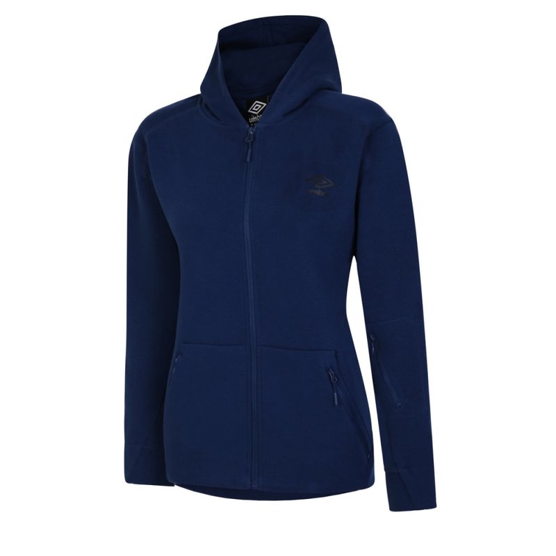 Umbro Womens/ladies Pro Elite Fleece Jacket In Blue