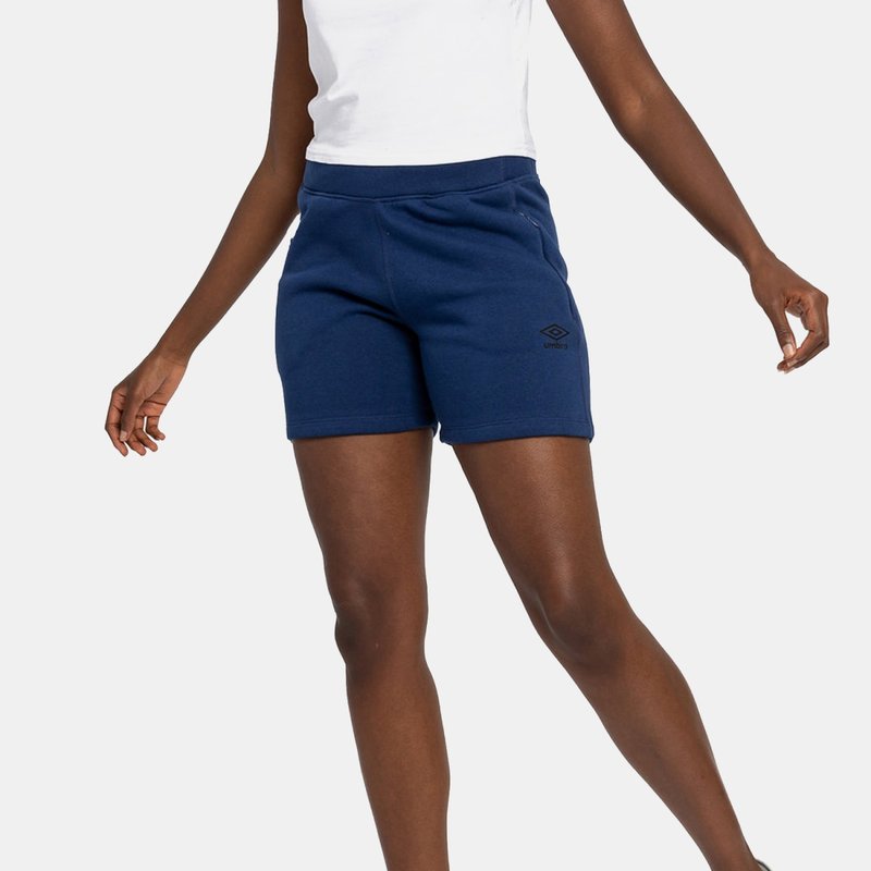Umbro Womens/ladies Pro Elite Fleece Shorts In Blue