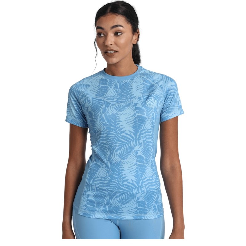 Umbro Womens/ladies Pro Training Printed T-shirt In Blue