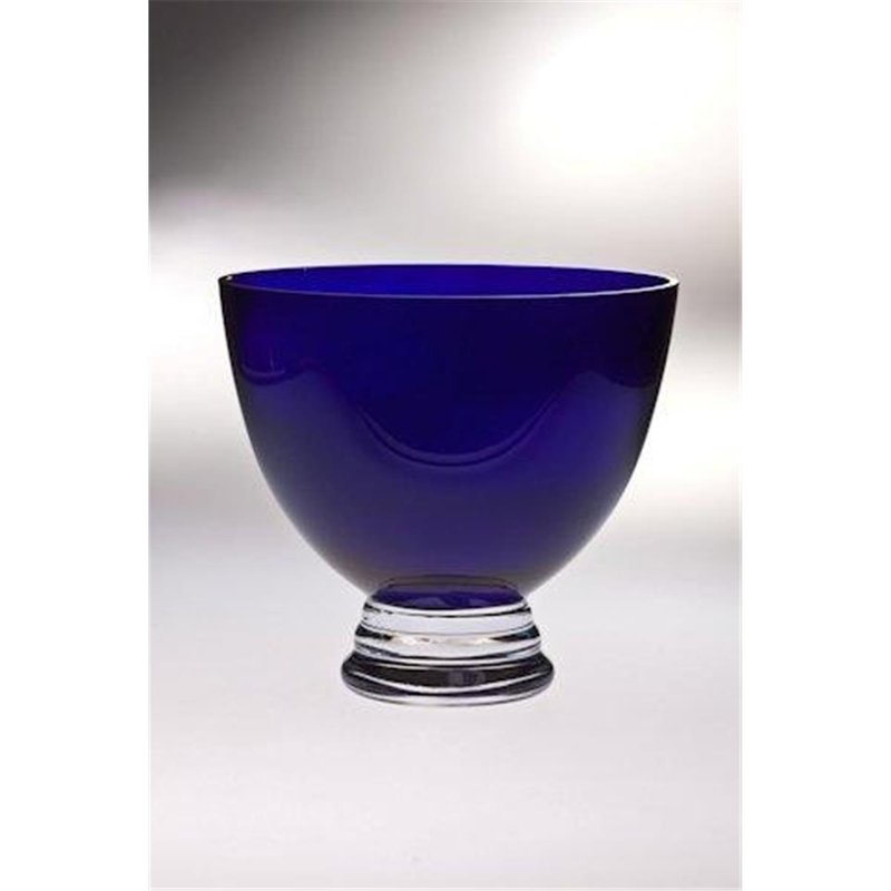 Unbeatablesale T-860-9 Classic Clear 9.5 In. High Quality Glass Cobalt Footed Bowl In Blue