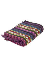 Cotton Check Terry Hand Towels (Pack Of 3) (Black / Multi) (One SIze) - Black / Multi
