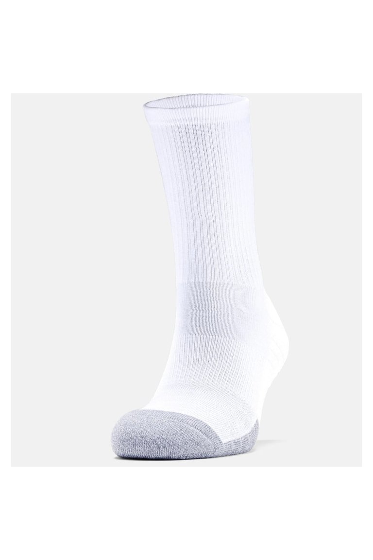 Under Armour Mens HeatGear Socks (White/Steel Grey) - White/Steel Grey