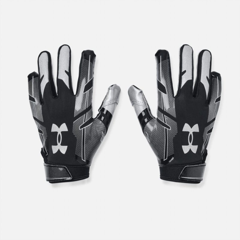 Under Armour Youth Ua F8 Football Gloves In Black