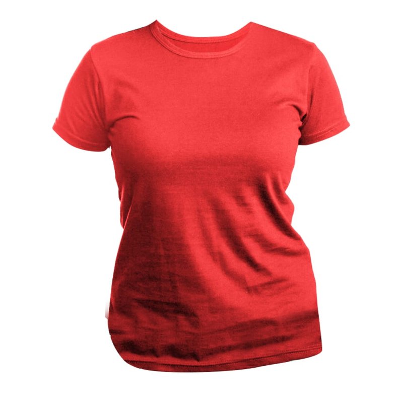 Universal Textiles Ladies/womens Short Sleeve Slim Fit T-shirt (british Made) In Red