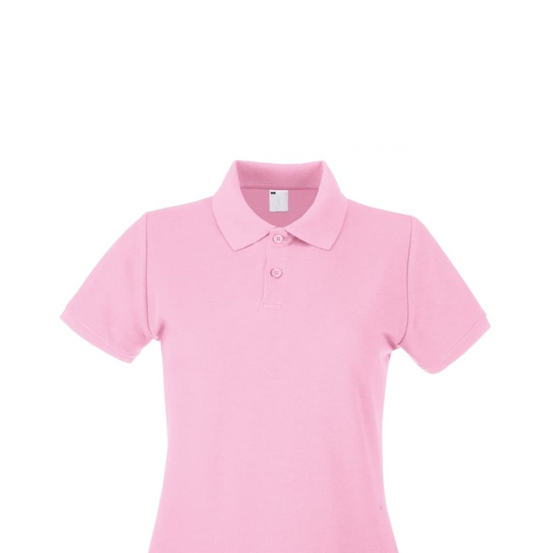 Universal Textiles Womens/ladies Fitted Short Sleeve Casual Polo Shirt (baby Pink)