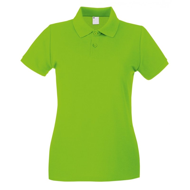 Universal Textiles Womens/ladies Fitted Short Sleeve Casual Polo Shirt (lime Green)