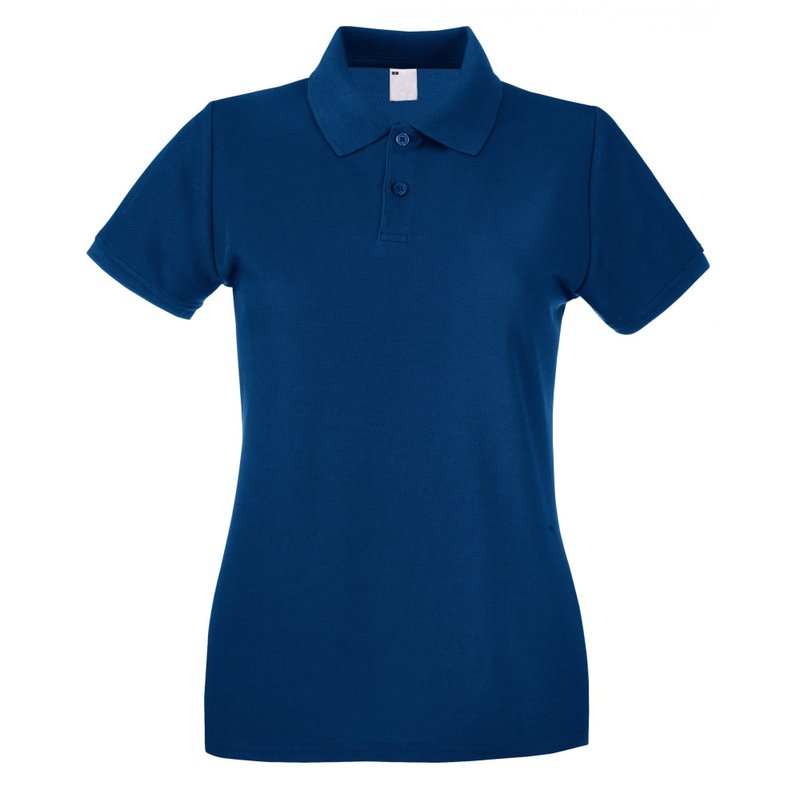 Universal Textiles Womens/ladies Fitted Short Sleeve Casual Polo Shirt (navy Blue)