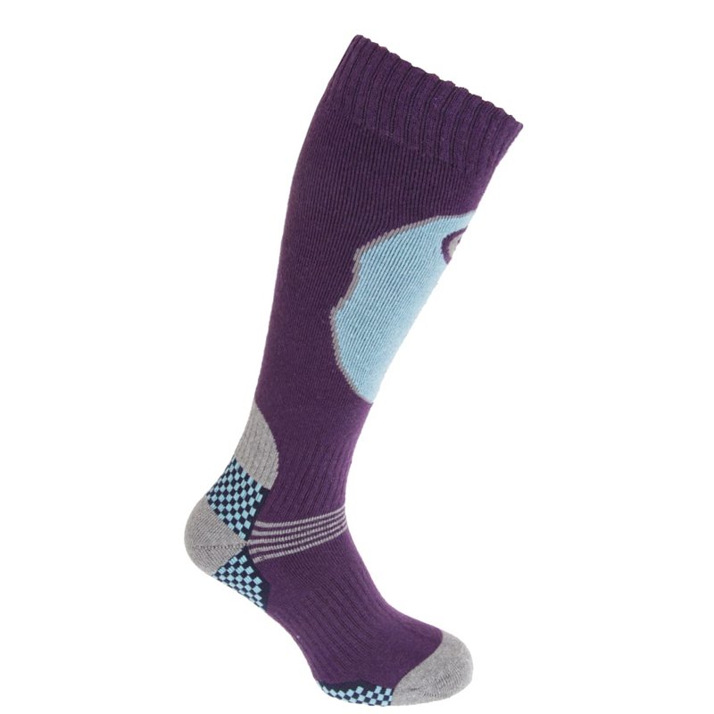 Universal Textiles Womens/ladies High Performance Ski Socks (1 Pair) (purple)