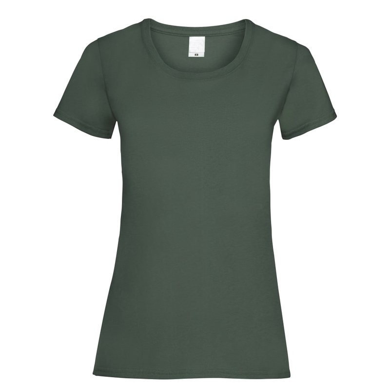 Universal Textiles Womens/ladies Value Fitted Short Sleeve Casual T-shirt In Green