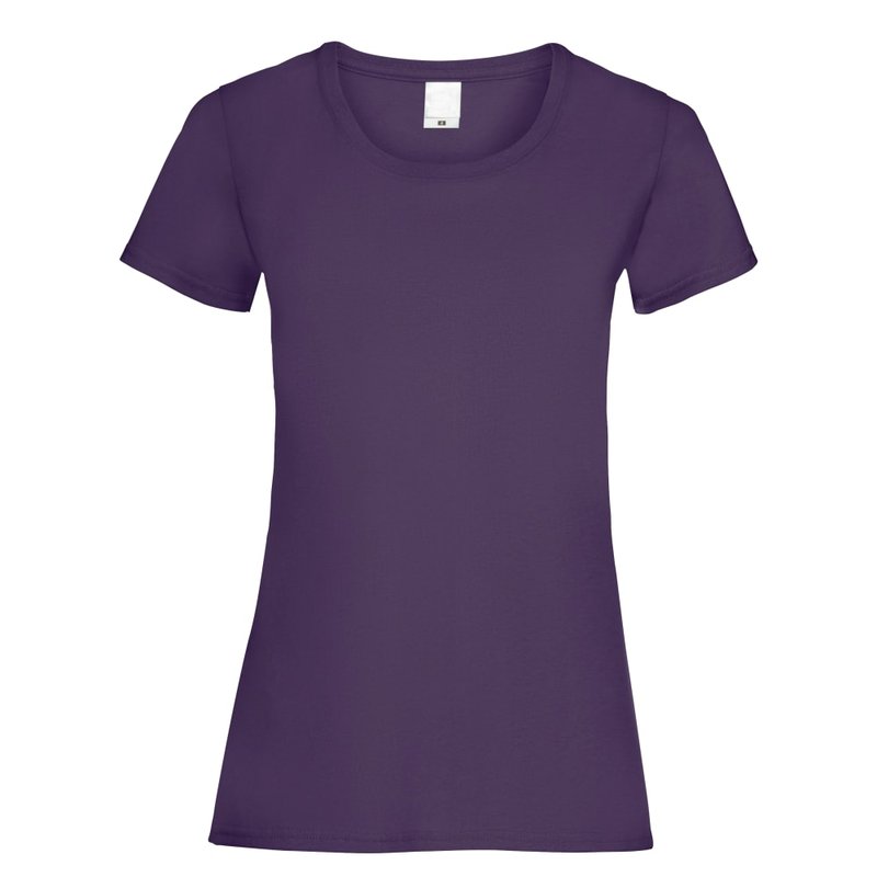 Universal Textiles Womens/ladies Value Fitted Short Sleeve Casual T-shirt (grape) In Purple