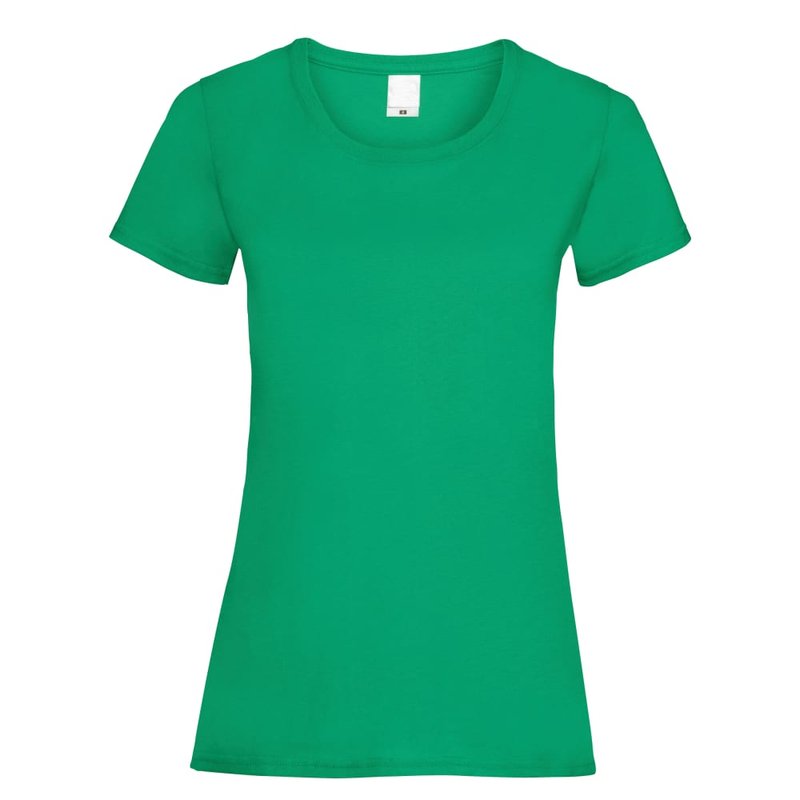 UNIVERSAL TEXTILES WOMENS/LADIES VALUE FITTED SHORT SLEEVE CASUAL T-SHIRT (GREEN)