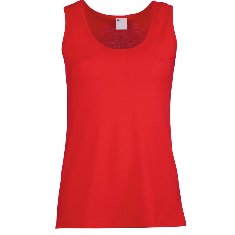 Universal Textiles Womens/ladies Value Fitted Tank Top (classic Red)