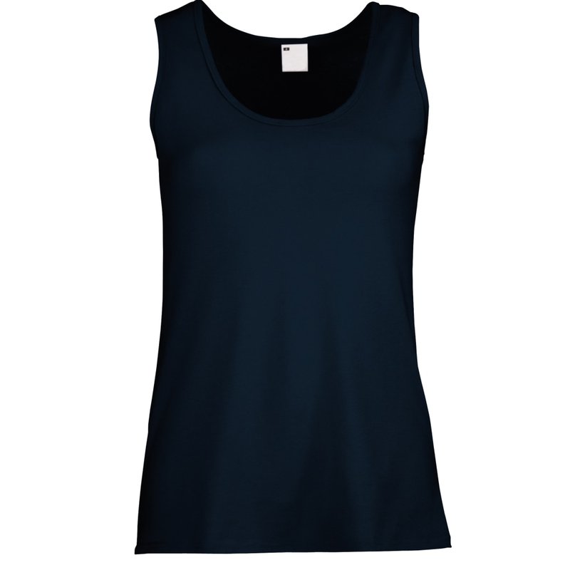 Universal Textiles Womens/ladies Value Fitted Tank Top In Blue