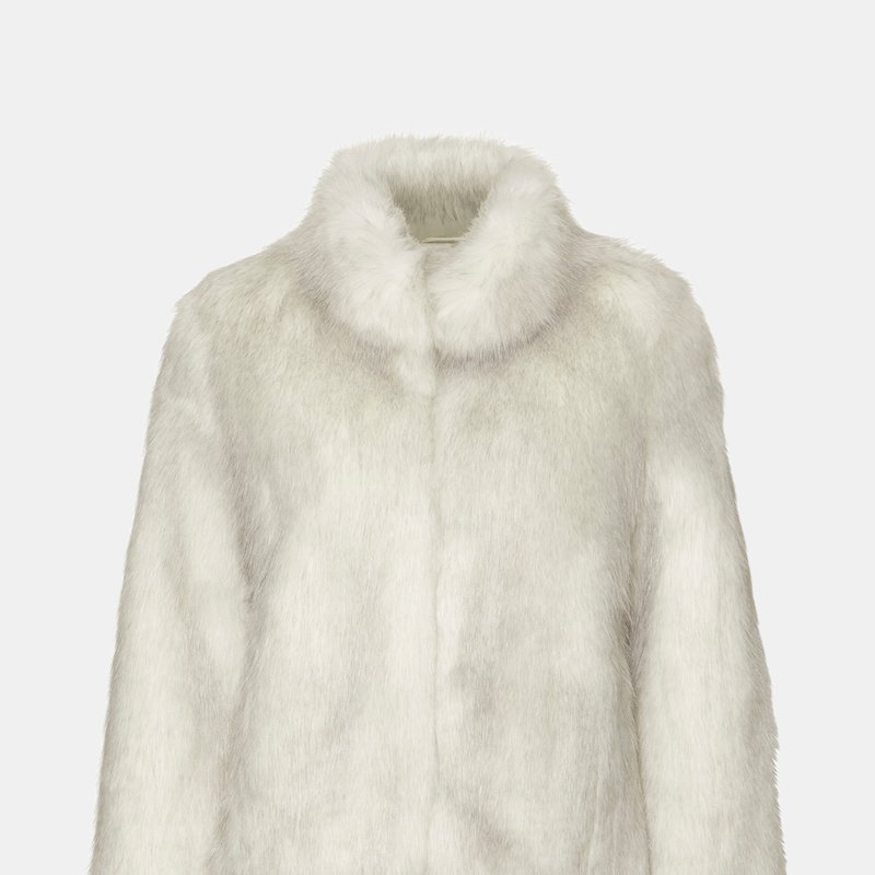 Unreal Fur Fur Delish Jacket In Swiss White