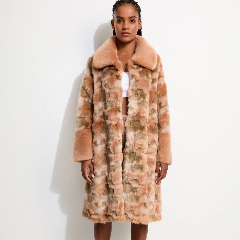 Unreal Fur Mirage Coat In Brown
