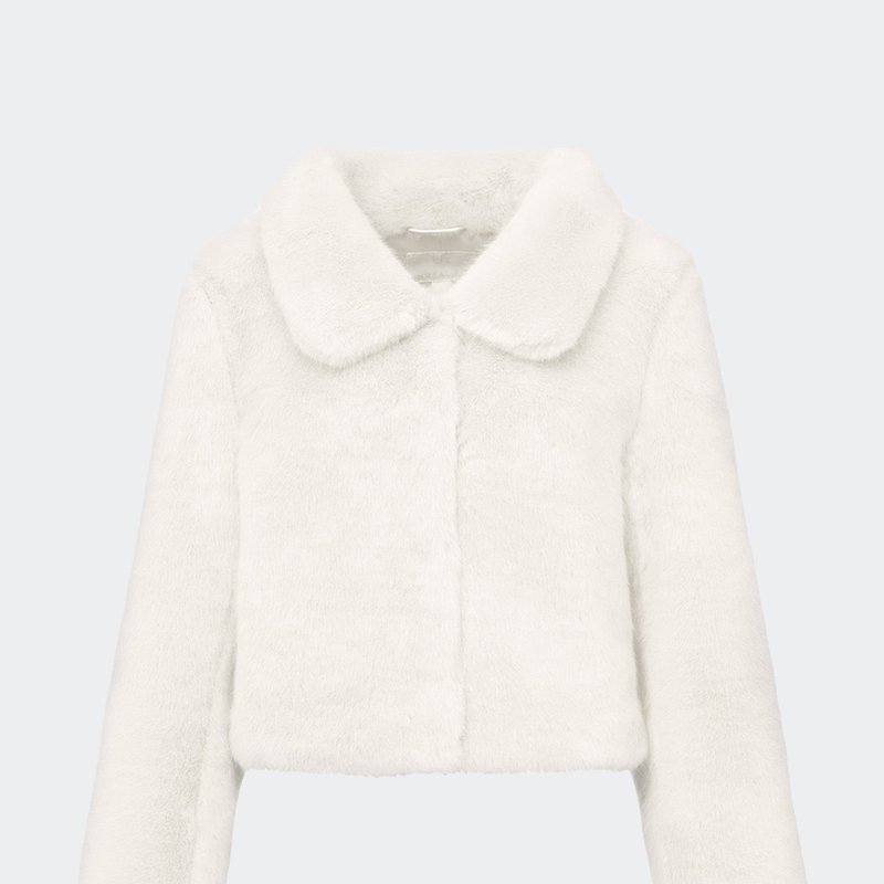 Unreal Fur Tirage Cropped Jacket In Blanc