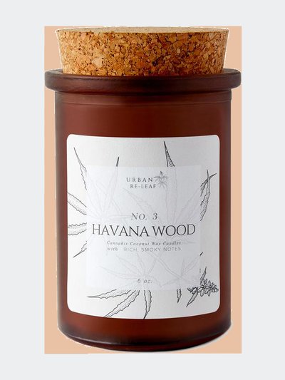 Urban Re-Leaf #3 Havana Wood Cannabis Coconut Wax Candle product