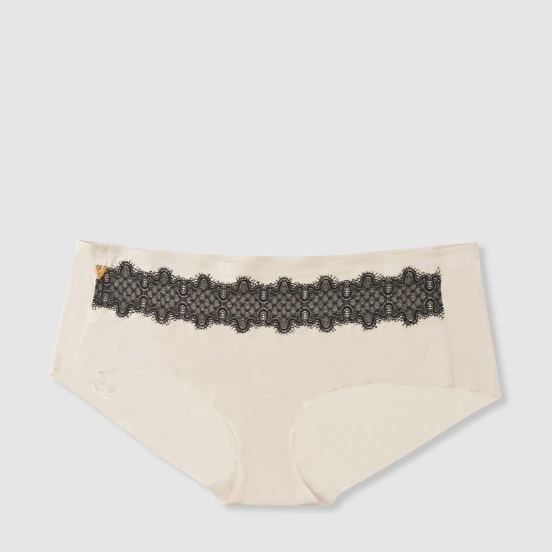 Uwila Warrior Seamless Underwear | Happy Seams With Contrast Lace In Smoke Grey With Tap Shoe Black