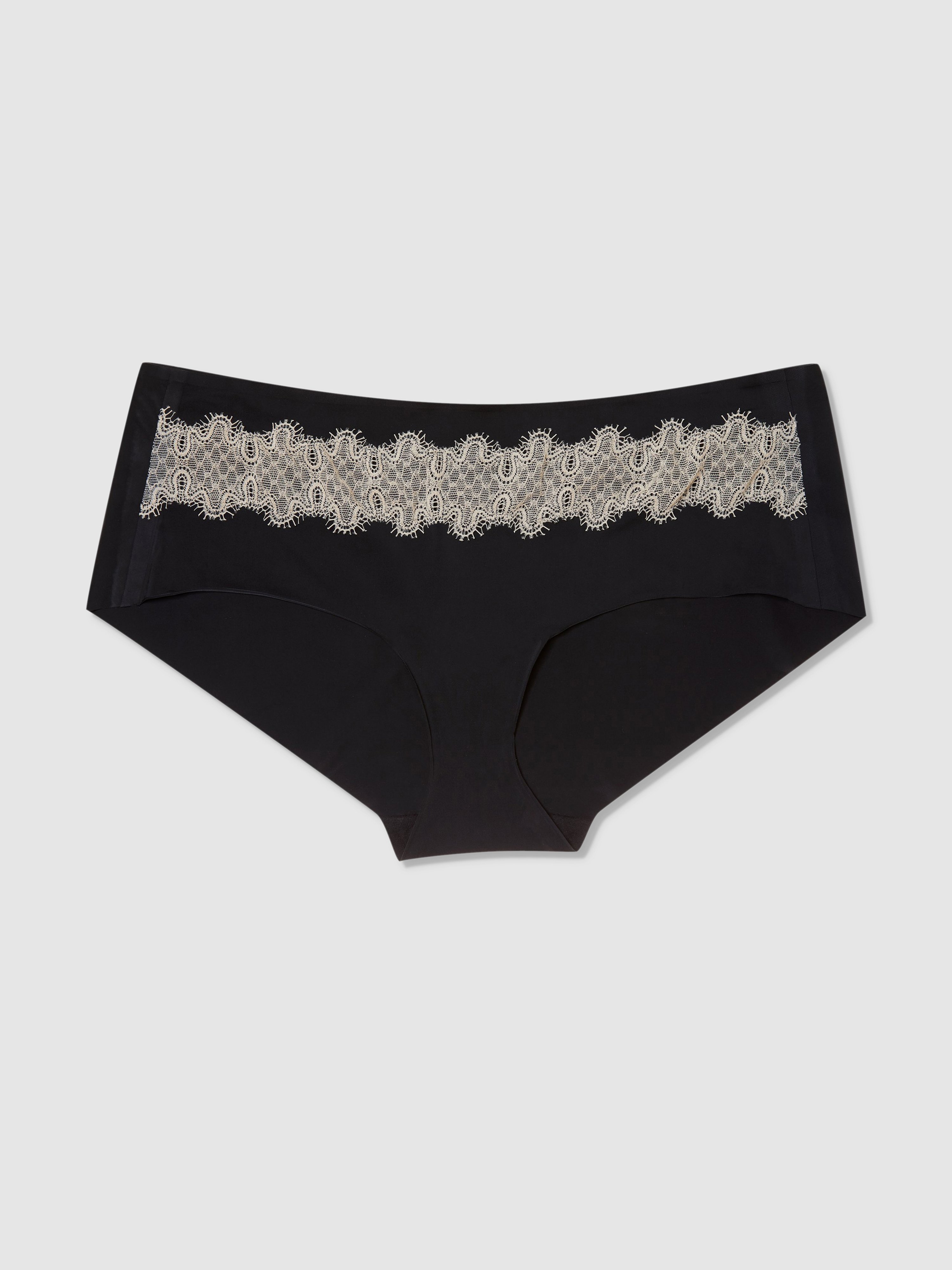 Uwila Warrior Seamless Underwear | Happy Seams With Contrast Lace In Black
