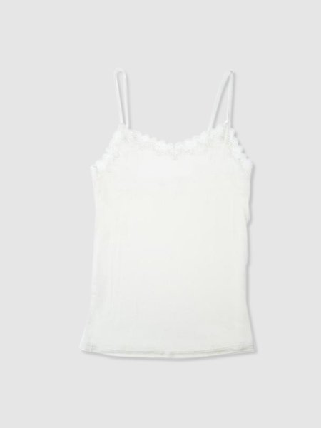Uwila Warrior Soft Silks Camisole In Winter White Lace