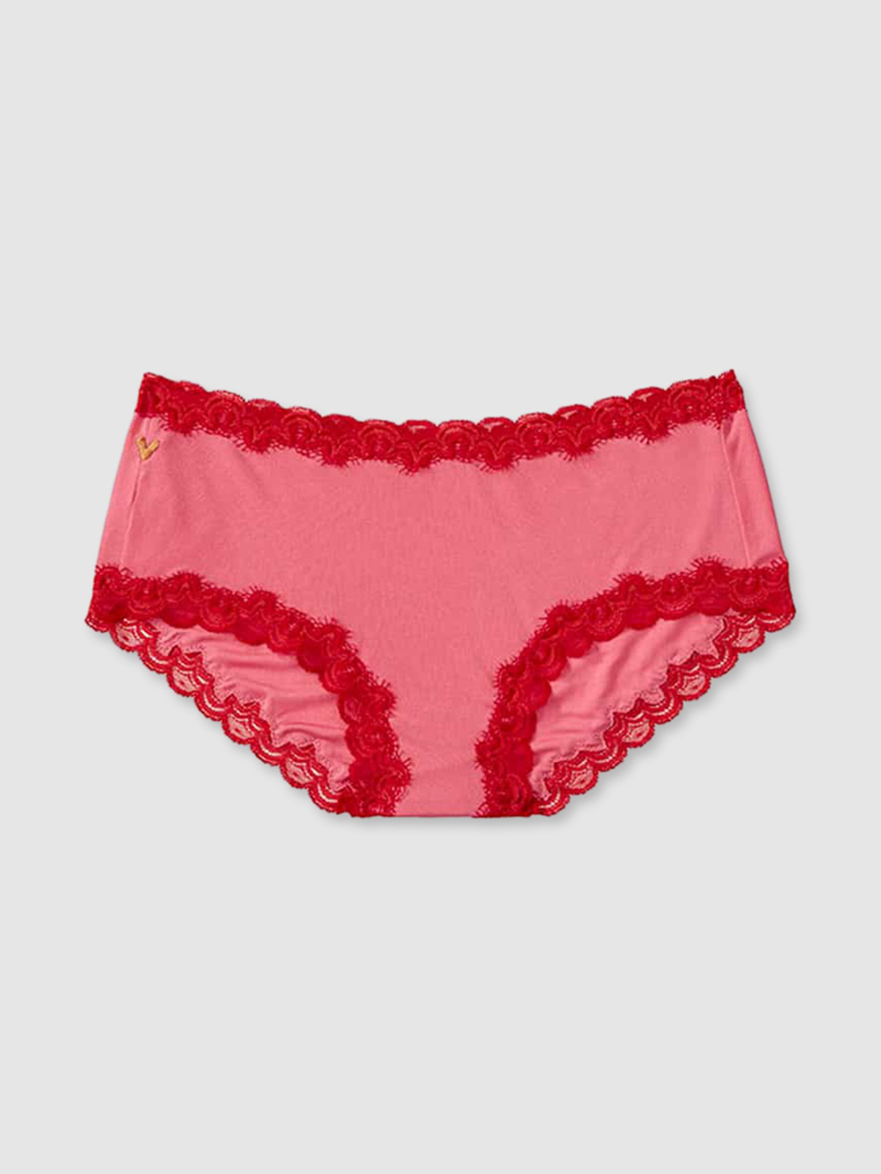 Uwila Warrior Soft Silks With Contrast Lace Panties In Red
