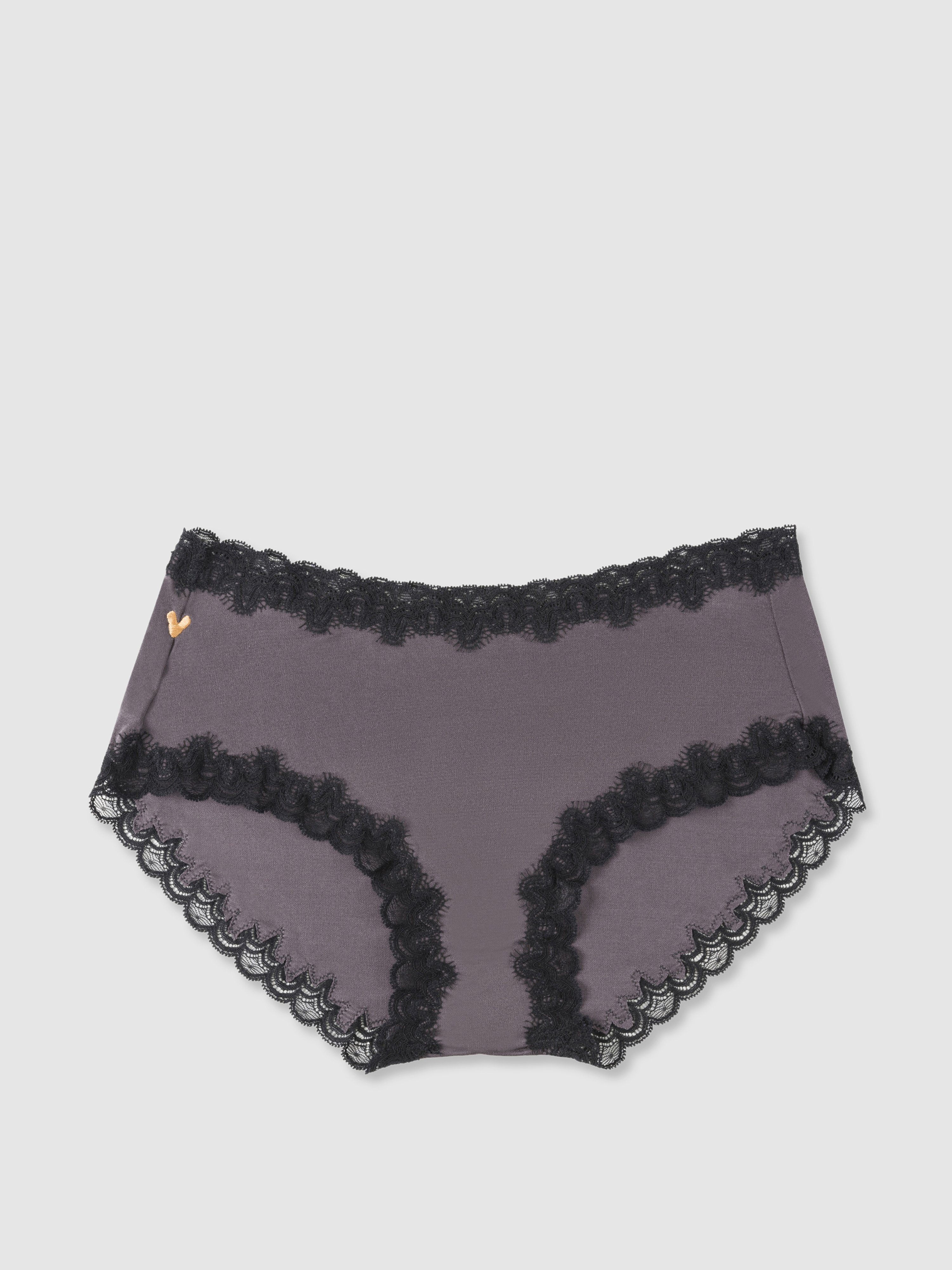 Uwila Warrior Soft Silks With Contrast Lace Panties In Black
