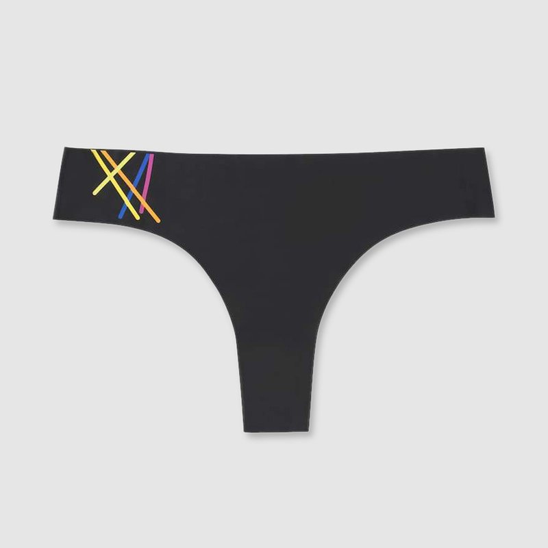 Uwila Warrior Vip Thong With Decals In Tap Shoe Black Multi-color Lines