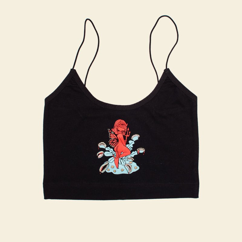 Valfré Valfre Lucy Fly Trap Cami Crop Top In Black