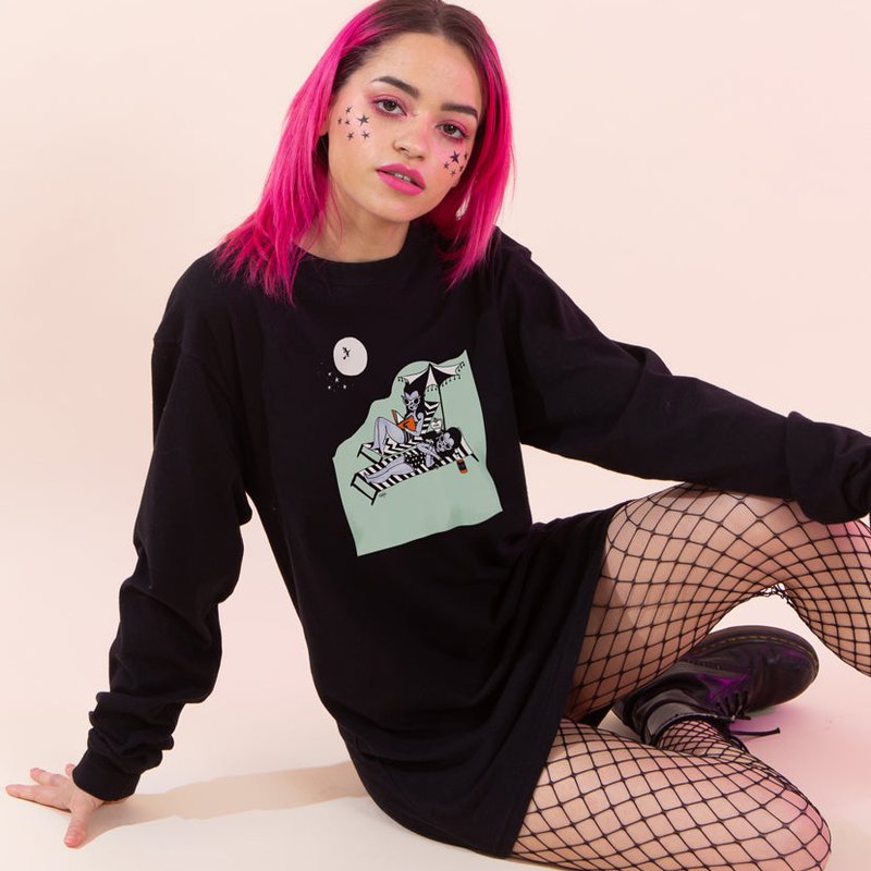 Valfré Valfre Moon Kissed Long Sleeve Top In Black