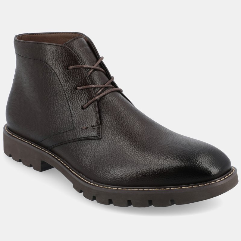 Vance Co. Shoes Arturo Plain Toe Chukka Boot In Brown