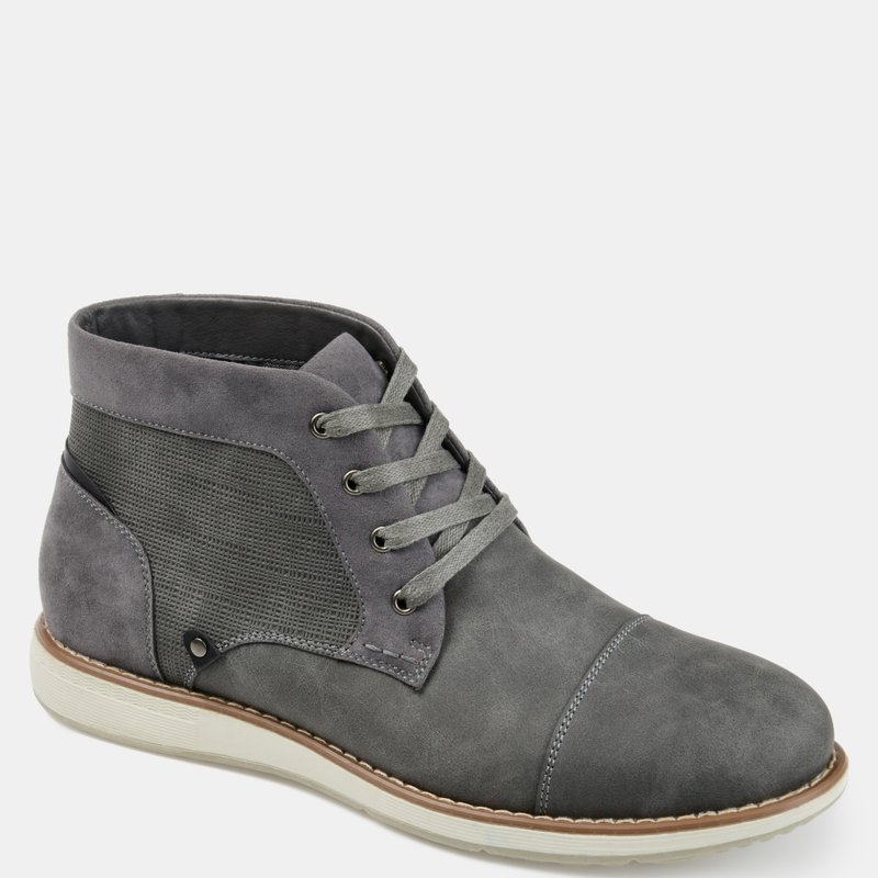 Vance Co. Shoes Austin Wide Width Cap Toe Chukka Boot In Grey