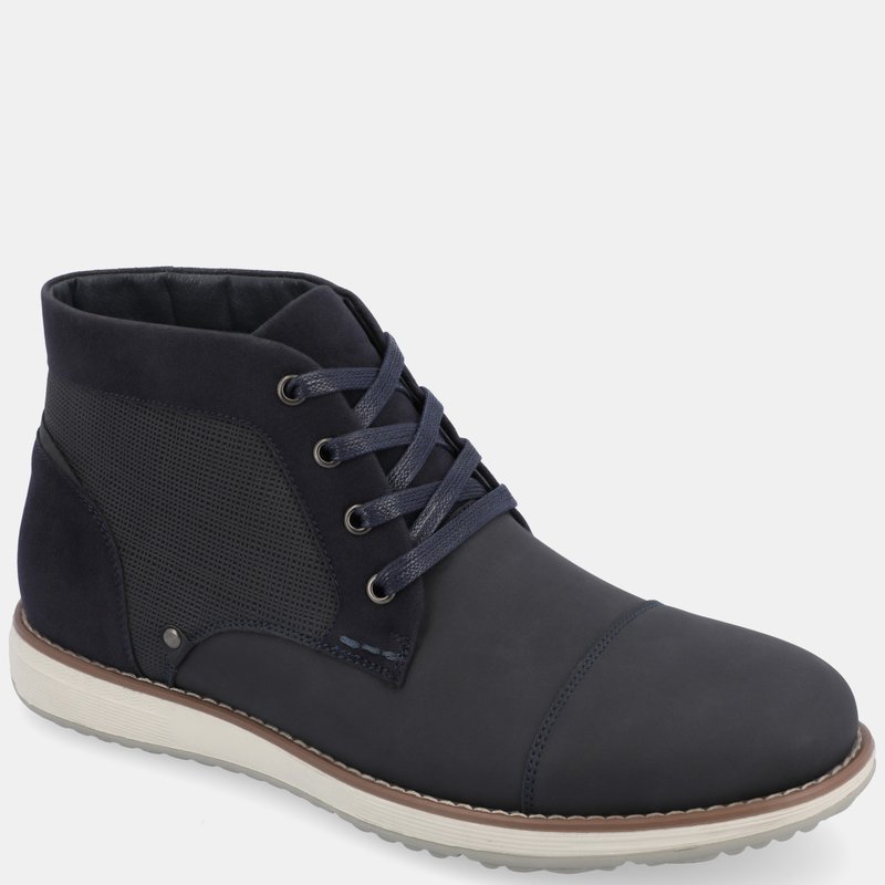 Vance Co. Shoes Austin Wide Width Cap Toe Chukka Boot In Blue