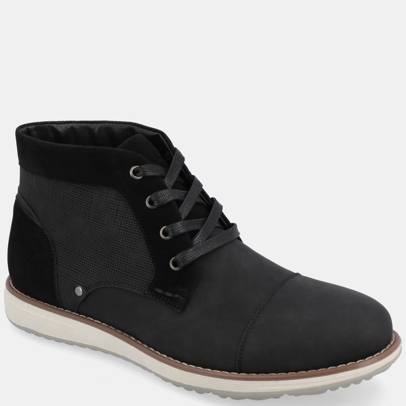 Vance Co. Shoes Austin Wide Width Cap Toe Chukka Boot In Black