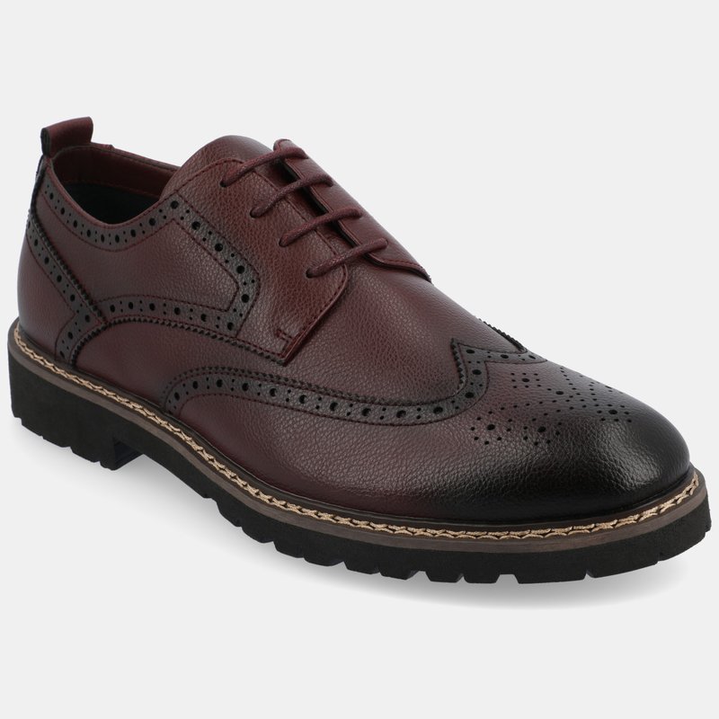 Vance Co. Shoes Campbell Wingtip Derby Shoes In Red