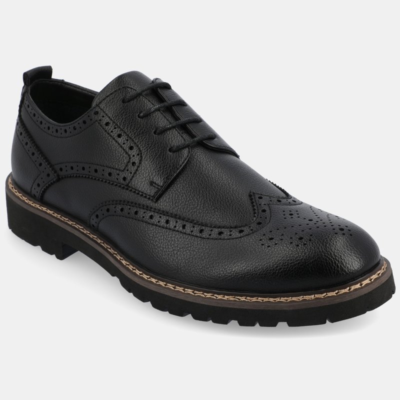 Vance Co. Shoes Campbell Wingtip Derby Shoes In Black