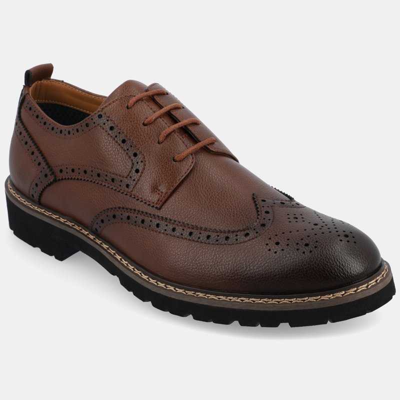 Vance Co. Shoes Campbell Wingtip Derby Shoes In Brown