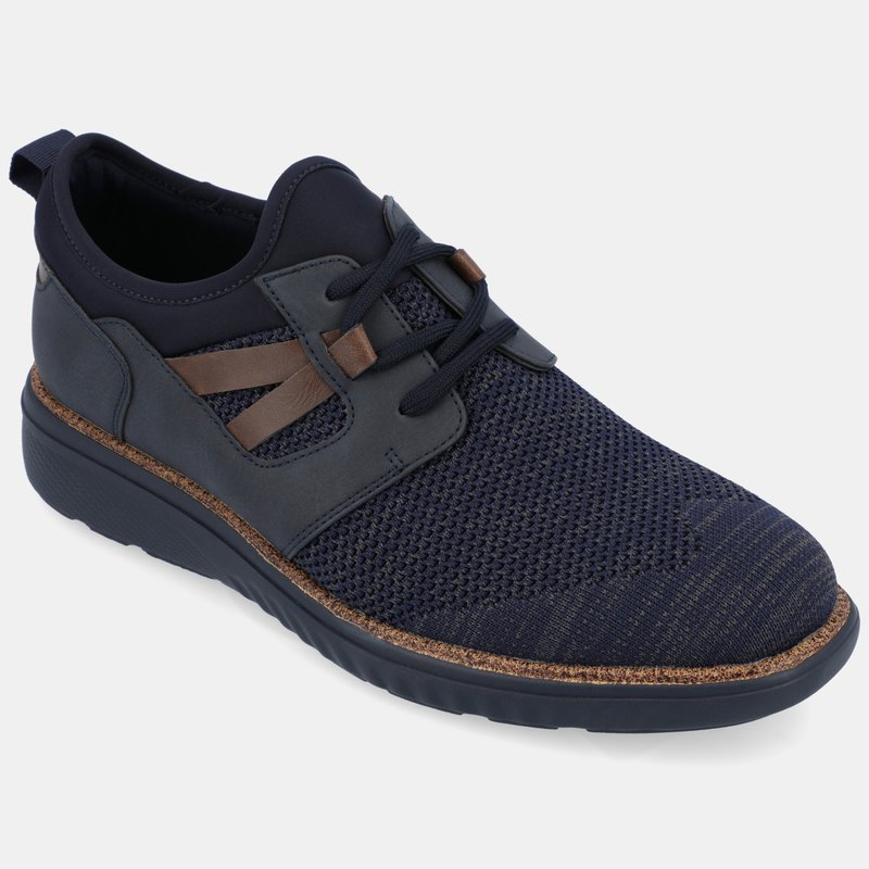 Shop Vance Co. Shoes Claxton Knit Sneaker In Blue