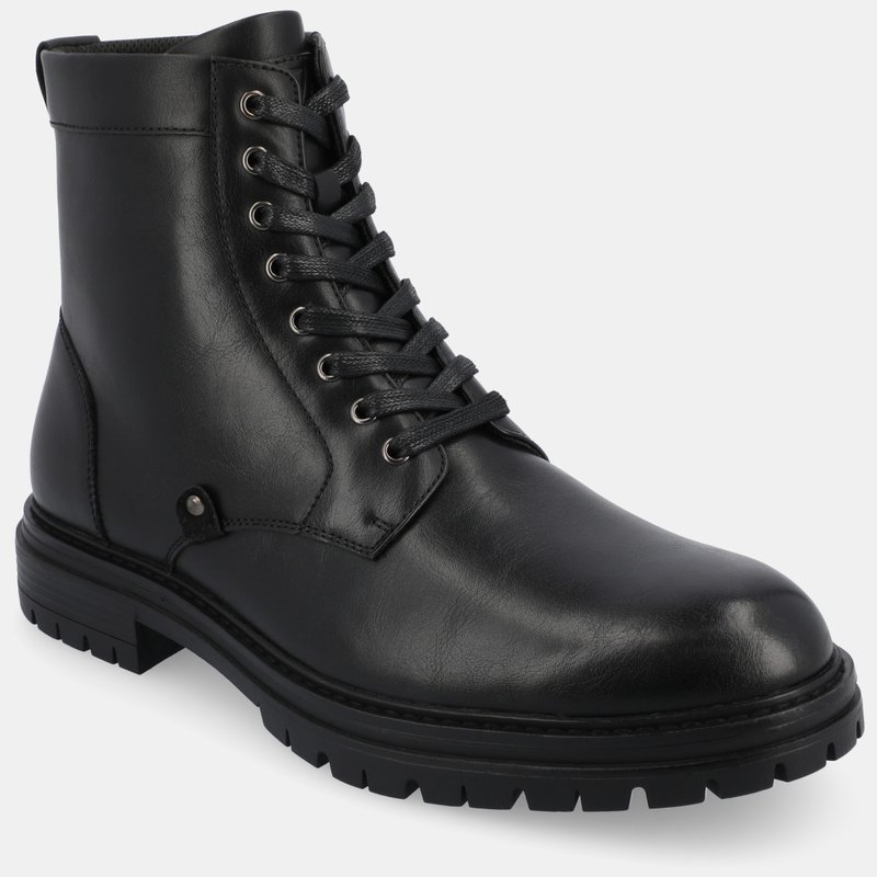 Vance Co. Shoes Denver Plain Toe Boot In Black