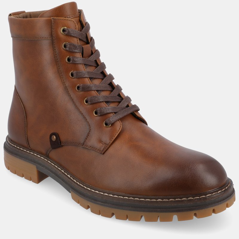 Vance Co. Shoes Denver Plain Toe Boot In Brown