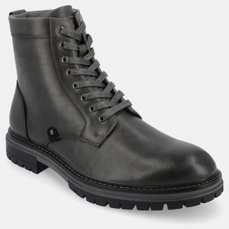Vance Co. Shoes Denver Plain Toe Boot In Grey