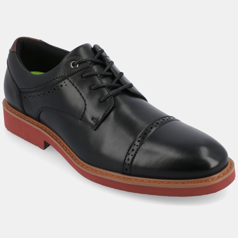 Shop Vance Co. Shoes Dexter Cap Toe Derby Shoes In Black
