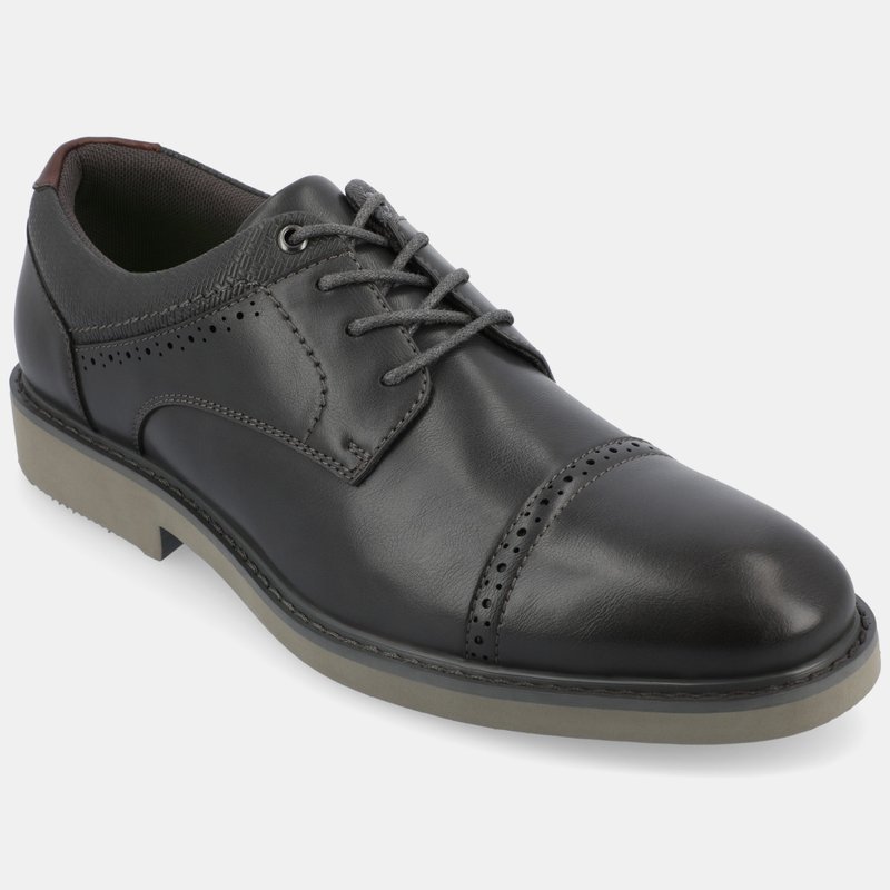 Shop Vance Co. Shoes Dexter Cap Toe Derby Shoes In Grey
