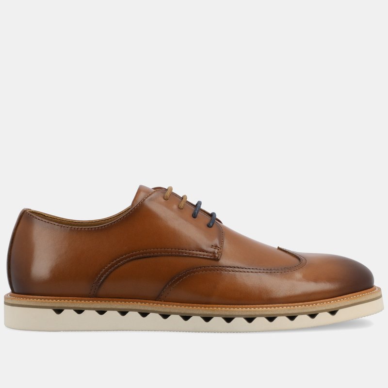 Vance Co. Shoes Evander Wingtip Derby Shoe In Brown