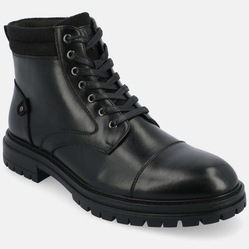 Vance Co. Shoes Fegan Cap Toe Boot In Black