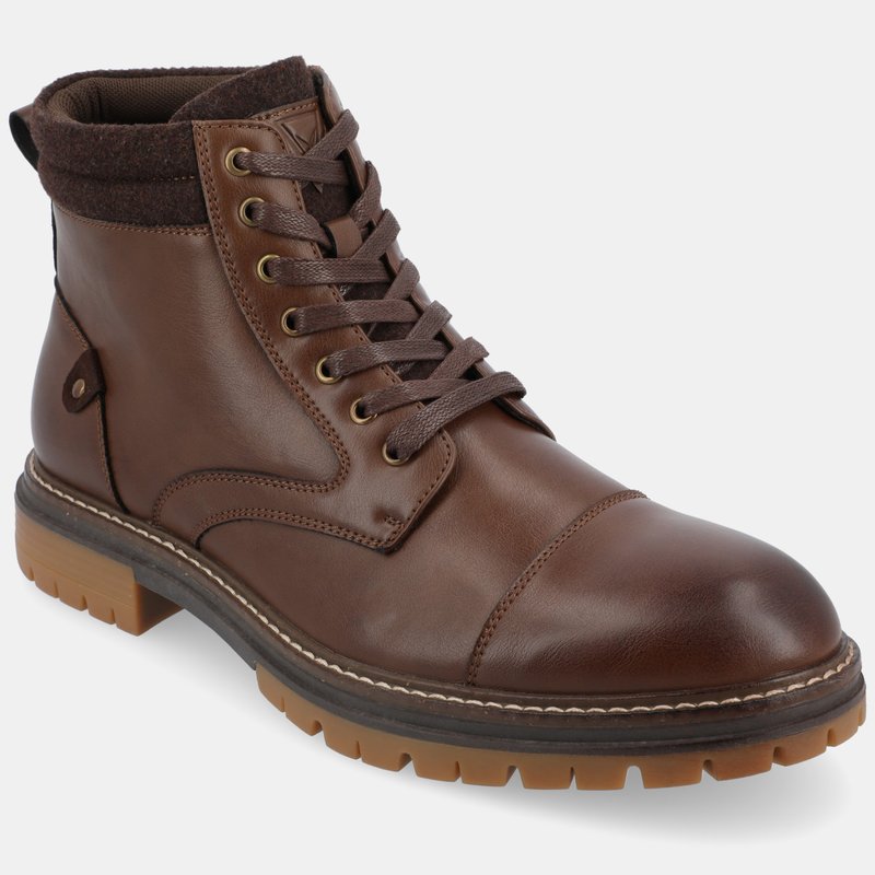 Vance Co. Shoes Fegan Cap Toe Boot In Brown